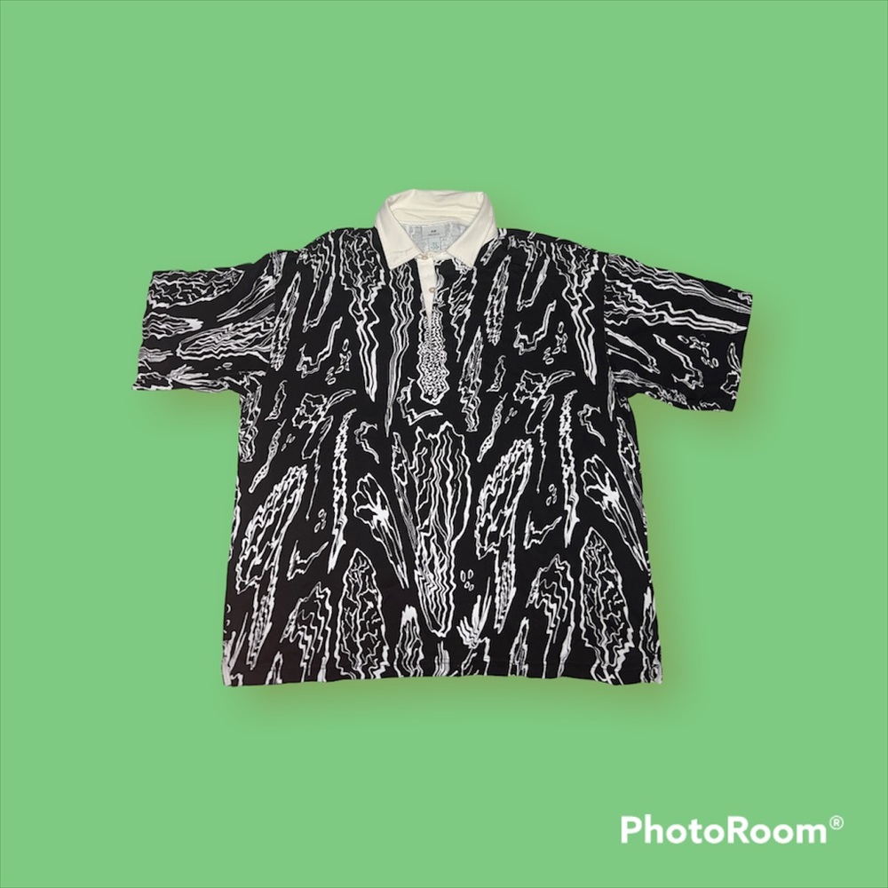 h&m short sleeve oversized shirt
